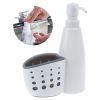 2 In 1 Soap Dispenser Storage Box Liquid Detergent Bottle Sponge Drainboard Soap Holder For Bathroom Kitchen