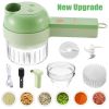 4In1 Multifunctional Electric Vegetable Cutter Slicer Garlic Mud Masher Garlic Chopper Cutting Pressing Mixer Food Slice