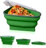 Reusable Pizza Storage Container with 5 Microwavable Serving Trays - Adjustable Pizza Slice Container to Organize & Save Space - BPA Free, Microwave,