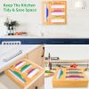 Ziplock Bag Organizer for Drawer; Bamboo Baggie Organizer; Plastic Wrap Dispenser ; Storage Bag Organizer Suitable Gallon; Quart; Sandwich&Snack Bag;