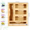 Ziplock Bag Organizer for Drawer; Bamboo Baggie Organizer; Plastic Wrap Dispenser ; Storage Bag Organizer Suitable Gallon; Quart; Sandwich&Snack Bag;