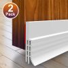 2 Packs; Door Draft Stopper Under Door Seal For Exterior/Interior Doors; Strong Adhesive Door Sweep Soundproof Weather Stripping; 1-4/5"x 37"