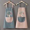 Kitchen apron; female; household; cute; cooking; waterproof; oil proof; apron; coverall; male; supporting logo printing