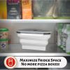 Reusable Pizza Storage Container with 5 Microwavable Serving Trays - Adjustable Pizza Slice Container to Organize & Save Space - BPA Free, Microwave,