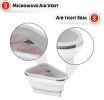 Reusable Pizza Storage Container with 5 Microwavable Serving Trays - Adjustable Pizza Slice Container to Organize & Save Space - BPA Free, Microwave,