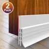 2 Packs; Door Draft Stopper Under Door Seal For Exterior/Interior Doors; Strong Adhesive Door Sweep Soundproof Weather Stripping; 1-4/5"x 37"