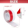 2 Packs; Door Draft Stopper Under Door Seal For Exterior/Interior Doors; Strong Adhesive Door Sweep Soundproof Weather Stripping; 1-4/5"x 37"