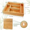 Ziplock Bag Organizer for Drawer; Bamboo Baggie Organizer; Plastic Wrap Dispenser ; Storage Bag Organizer Suitable Gallon; Quart; Sandwich&Snack Bag;