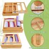 Ziplock Bag Organizer for Drawer; Bamboo Baggie Organizer; Plastic Wrap Dispenser ; Storage Bag Organizer Suitable Gallon; Quart; Sandwich&Snack Bag;