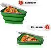 Reusable Pizza Storage Container with 5 Microwavable Serving Trays - Adjustable Pizza Slice Container to Organize & Save Space - BPA Free, Microwave,